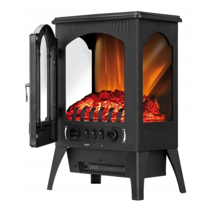 FLAME Electric Freestanding Fireplace with Heating Function