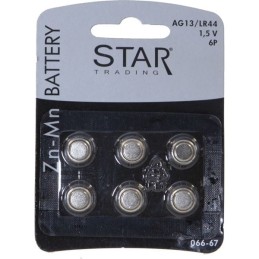 Pack of 6 AG13/LR44 Alkaline Button Cell Batteries JPG