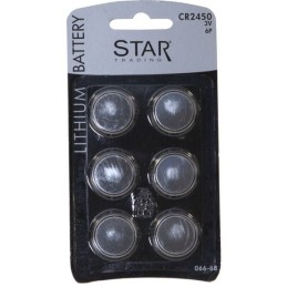 Pack of 6 CR2450 3V Lithium Button Cell Batteries JPG