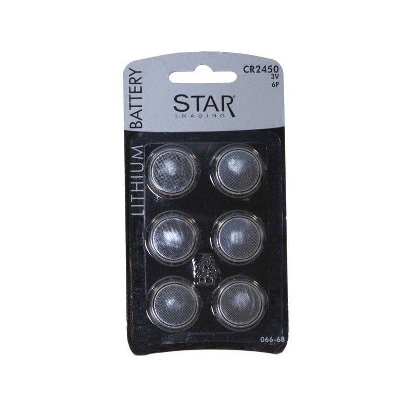 Pack of 6 CR2450 3V Lithium Button Cell Batteries JPG